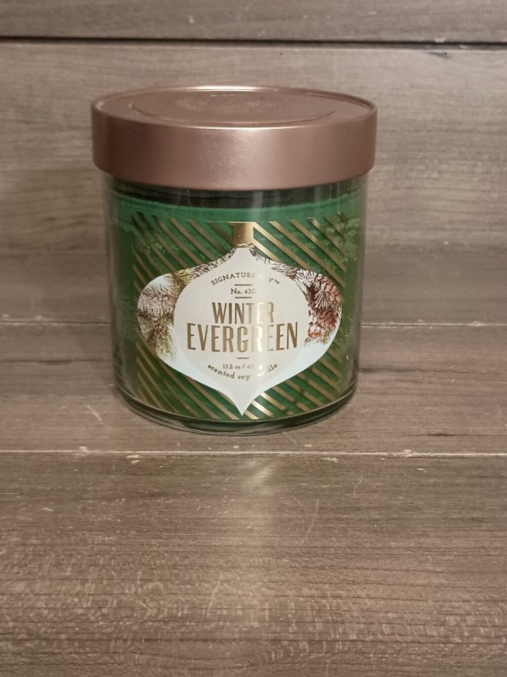 Signature Soy No.430 Winter Evergreen 15.2oz Scented Soy Candle Double Wick New